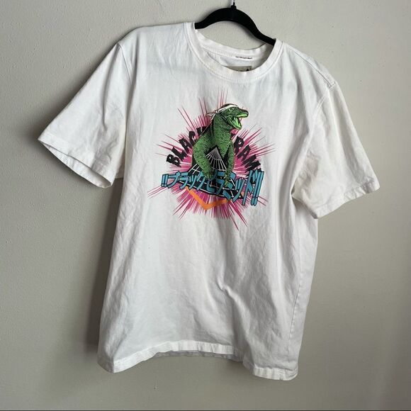 Black Pyramid Dinosaur Lizard Crew Neck Short Sleeve T-shirt - Picture 1 of 6